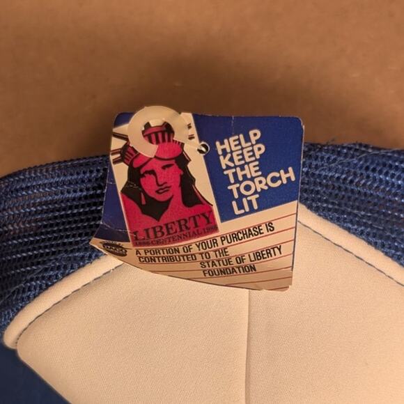 Vintage Statue of Liberty 1986 Centennial Snapback Trucker Hat NWT Blue White - Picture 3 of 8